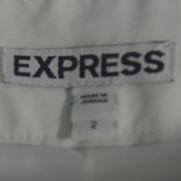 Express White High Waisted Shorts with Front Tie Belt Size 2 - Picture 3 of 5